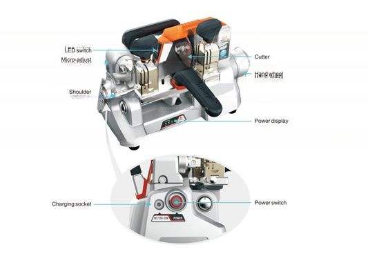 XC-009 作業電圧 110V/220V と 1050 rpm スピンドル速度のキー複製ツール